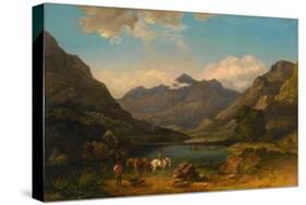 Llyn Nantlle, North Wales, C.1777-George the Elder Barret-Stretched Canvas