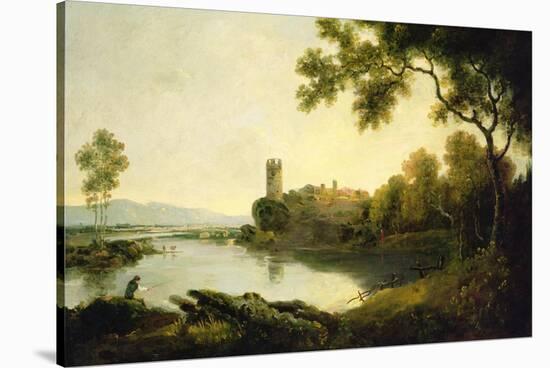 Llyn Peris and Dolbadarn Castle, North Wales-Richard Wilson-Stretched Canvas