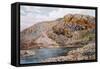 Llyn-Y-Gader and Foxes' Path, Cader Idris-Alfred Robert Quinton-Framed Stretched Canvas