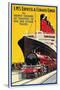 Lms Express/Cunard Poster-null-Stretched Canvas