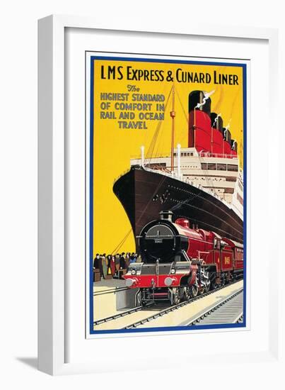 Lms Express/Cunard Poster-null-Framed Giclee Print