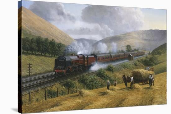 LMS The Royal Scot, Tebay Troughs, 1935-Gerald Broom-Stretched Canvas