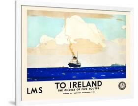 LMS To Ireland-Norman Wilkinson-Framed Art Print