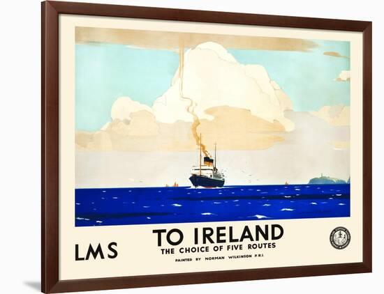 LMS To Ireland-Norman Wilkinson-Framed Art Print