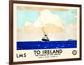 LMS To Ireland-Norman Wilkinson-Framed Art Print