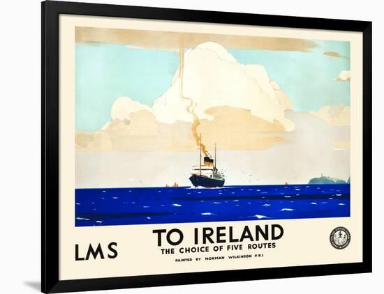 LMS To Ireland-Norman Wilkinson-Framed Art Print