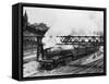 LNER Express Locomotive-null-Framed Stretched Canvas