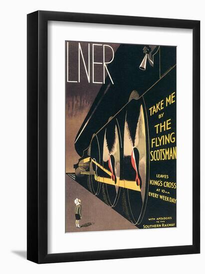 LNER, Take Me By the Flying Scotsman-A^ R^ Thomson-Framed Premium Giclee Print