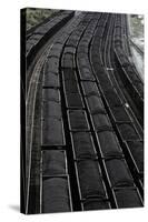 Loaded Coal Cars Sit in the Rail Yards at Danville, West Virginia, April 1974-null-Stretched Canvas