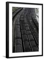 Loaded Coal Cars Sit in the Rail Yards at Danville, West Virginia, April 1974-null-Framed Photo