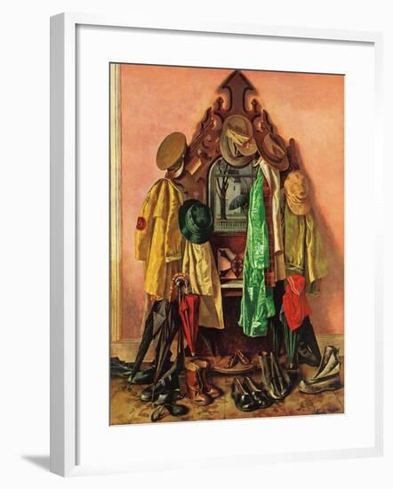 "Loaded Coat Rack", April 14, 1945-John Atherton-Framed Giclee Print