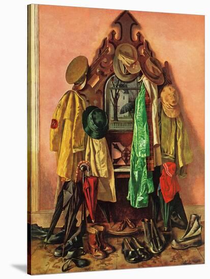 "Loaded Coat Rack", April 14, 1945-John Atherton-Stretched Canvas