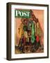 "Loaded Coat Rack," Saturday Evening Post Cover, April 14, 1945-John Atherton-Framed Giclee Print