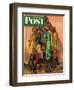 "Loaded Coat Rack," Saturday Evening Post Cover, April 14, 1945-John Atherton-Framed Giclee Print