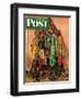 "Loaded Coat Rack," Saturday Evening Post Cover, April 14, 1945-John Atherton-Framed Giclee Print