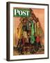 "Loaded Coat Rack," Saturday Evening Post Cover, April 14, 1945-John Atherton-Framed Giclee Print