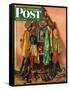 "Loaded Coat Rack," Saturday Evening Post Cover, April 14, 1945-John Atherton-Framed Stretched Canvas