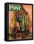 "Loaded Coat Rack," Saturday Evening Post Cover, April 14, 1945-John Atherton-Framed Stretched Canvas