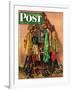 "Loaded Coat Rack," Saturday Evening Post Cover, April 14, 1945-John Atherton-Framed Giclee Print