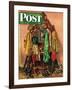 "Loaded Coat Rack," Saturday Evening Post Cover, April 14, 1945-John Atherton-Framed Giclee Print