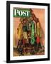 "Loaded Coat Rack," Saturday Evening Post Cover, April 14, 1945-John Atherton-Framed Giclee Print