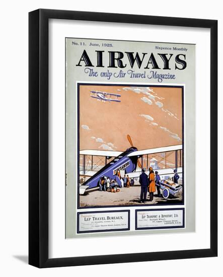 Loading a Biplane with Passengers and Luggage at Croydon Aerodrome, London-null-Framed Giclee Print