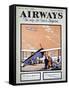 Loading a Biplane with Passengers and Luggage at Croydon Aerodrome, London-null-Framed Stretched Canvas