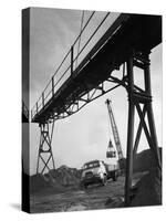 Loading a Ford Thames Trader Tipper Lorry, Finningley, Near Doncaster, South Yorkshire, 1966-Michael Walters-Stretched Canvas