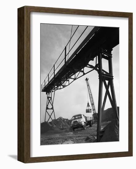 Loading a Ford Thames Trader Tipper Lorry, Finningley, Near Doncaster, South Yorkshire, 1966-Michael Walters-Framed Photographic Print