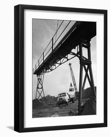 Loading a Ford Thames Trader Tipper Lorry, Finningley, Near Doncaster, South Yorkshire, 1966-Michael Walters-Framed Photographic Print