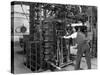 Loading a Palletising Machine with Bricks, Whitwick Brickworks, Coalville, Leicestershire, 1963-Michael Walters-Stretched Canvas