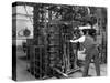 Loading a Palletising Machine with Bricks, Whitwick Brickworks, Coalville, Leicestershire, 1963-Michael Walters-Stretched Canvas