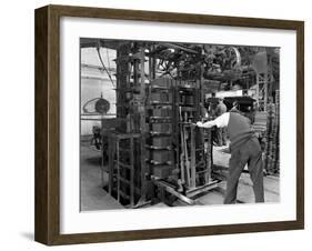 Loading a Palletising Machine with Bricks, Whitwick Brickworks, Coalville, Leicestershire, 1963-Michael Walters-Framed Photographic Print