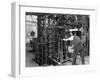 Loading a Palletising Machine with Bricks, Whitwick Brickworks, Coalville, Leicestershire, 1963-Michael Walters-Framed Photographic Print