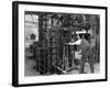 Loading a Palletising Machine with Bricks, Whitwick Brickworks, Coalville, Leicestershire, 1963-Michael Walters-Framed Photographic Print