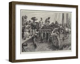 Loading a Schooner with Cocoa-Nuts at Kingston, Jamaica-William Heysham Overend-Framed Giclee Print