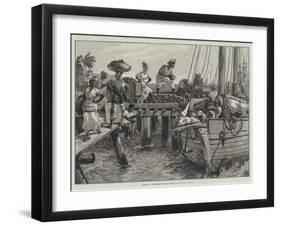 Loading a Schooner with Cocoa-Nuts at Kingston, Jamaica-William Heysham Overend-Framed Giclee Print