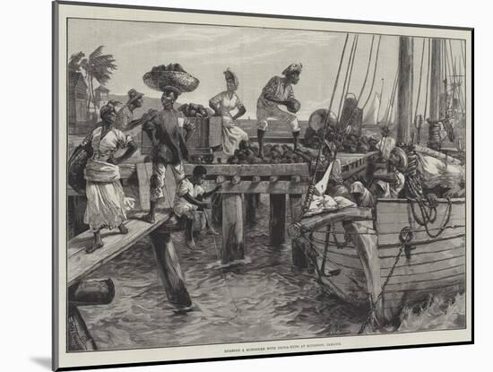 Loading a Schooner with Cocoa-Nuts at Kingston, Jamaica-William Heysham Overend-Mounted Giclee Print