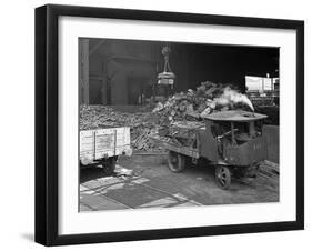 Loading a Steam Wagon with Scrap at a Steel Foundry, Sheffield, South Yorkshire, 1965-Michael Walters-Framed Photographic Print