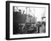 Loading Apple Cargo at Dock, Seattle, 1921-Asahel Curtis-Framed Giclee Print