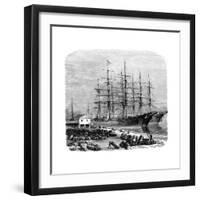 Loading Bales of Cotton for Export, Savannah, Georgia, Usa-null-Framed Giclee Print