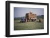 Loading bales of hay, England, c1960-CM Dixon-Framed Photographic Print