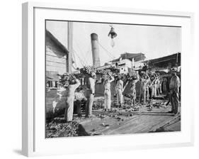 Loading Bananas, Port Antonio, Jamaica, C1905-Adolphe & Son Duperly-Framed Giclee Print