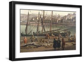 Loading Barrels of Salted Fish at the Port of Dieppe, 1765-Claude Michel Clodion-Framed Giclee Print