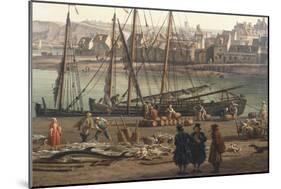 Loading Barrels of Salted Fish at the Port of Dieppe, 1765-Claude Michel Clodion-Mounted Giclee Print