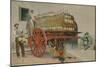 Loading Bottles of Wine onto a Cart, Florence. Postcard Sent in 1913-Italian Photographer-Mounted Giclee Print