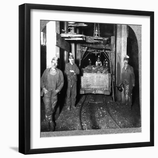 Loading Cage with Car of Coal-null-Framed Premium Photographic Print