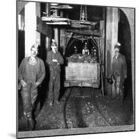 Loading Cage with Car of Coal-null-Mounted Premium Photographic Print