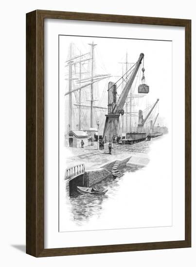 Loading Coal at Newcastle, New South Wales, Australia, 1886-WC Fitler-Framed Giclee Print