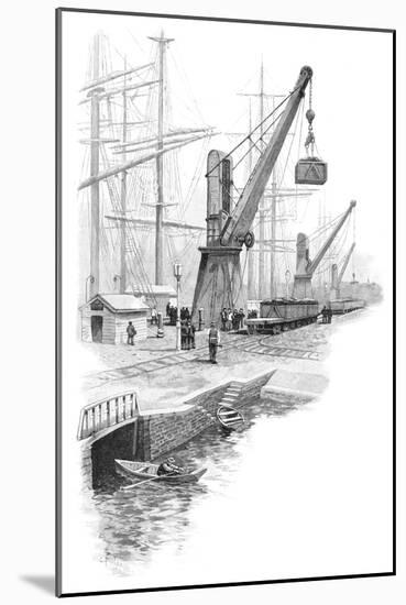 Loading Coal at Newcastle, New South Wales, Australia, 1886-WC Fitler-Mounted Giclee Print